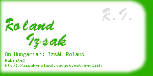 roland izsak business card