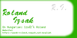 roland izsak business card